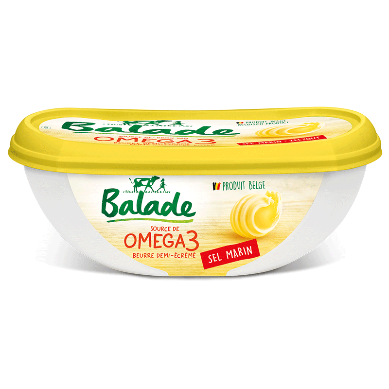 Beurre demi-écrémé Omega 3 sel marin