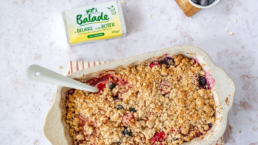 Zomerfruit crumble met yoghurt door @kokerellen